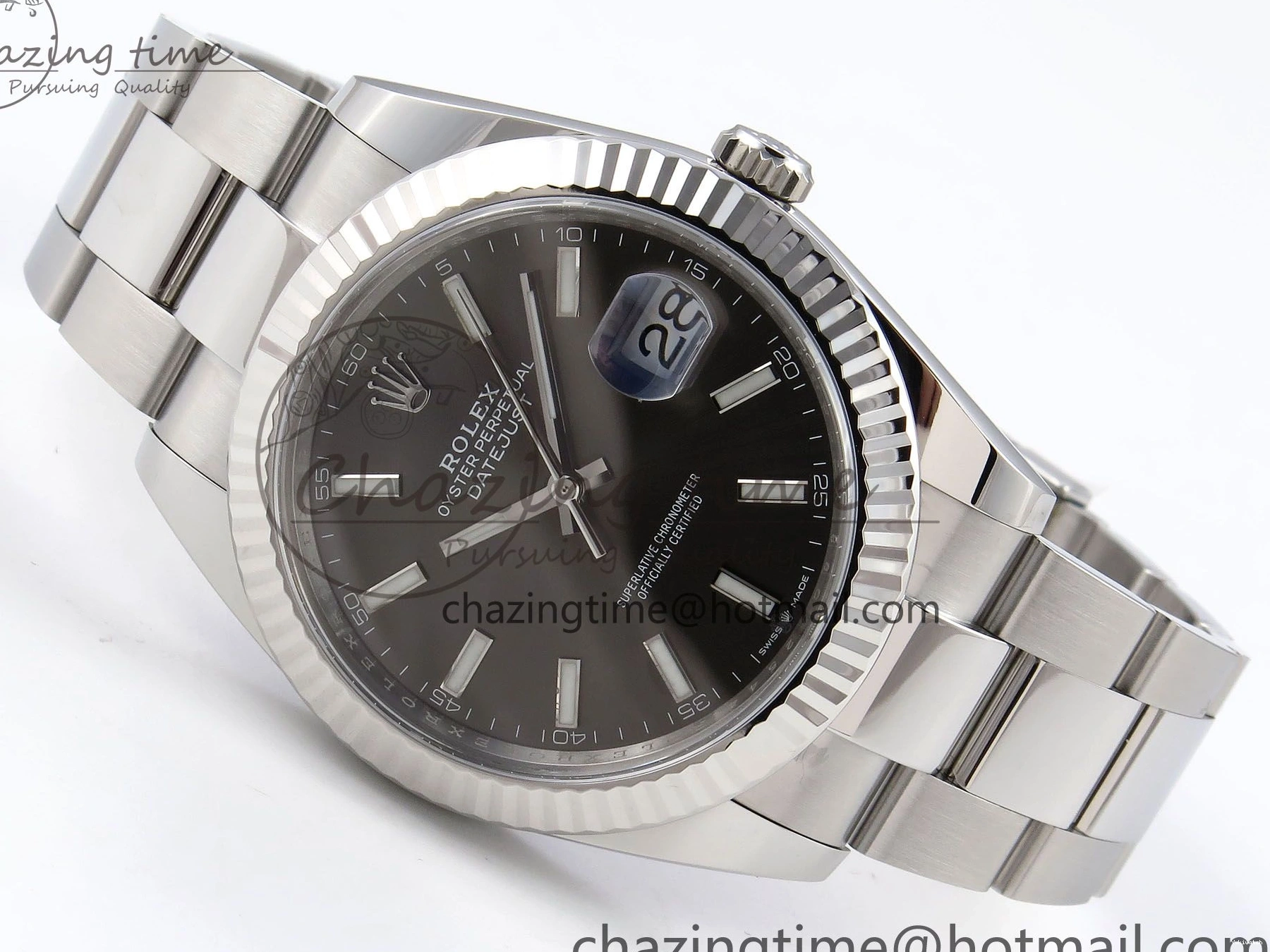 VR3235 DateJust 904L Dial on SS Edition Steel Best Bracelet Gray 41 Oyster 126334 1:1 C+F 0517